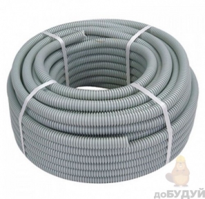 Гофра негорючая серая 16 мм (100м)
