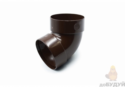 Отвод двухмуфтовый 67° коричневый 100мм RainWay 130 (Рэнвей 130)