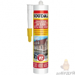 Герметик SOUDAL силикон унив. (серый) 280 мл.