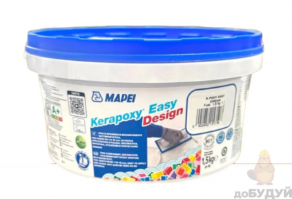 Затірка для швів MAPEI (Мапей) Kerapoxy Easy Design 134 епоксидна  (1,5кг)(Цемент)