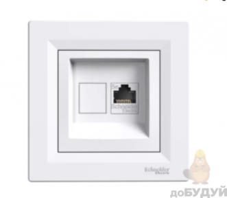 Розетка комп. RJ45 кат.5е UTP, белый, Asfora EPH4300121