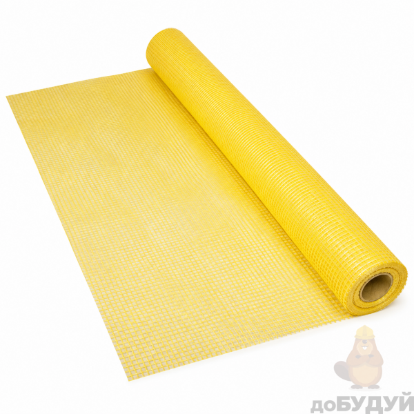 Сітка фасадна ЖОВТА (4x4) 165г FIBERGLASS MESH (50м)