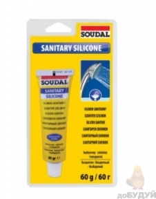 Герметик SOUDAL силікон санітар. (білий) 60мл.