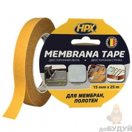 Стрічка двохстороння Membrana Tape HPX 15мм х 25 м MEM1525 прозора