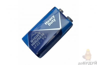 Батарейка RIGHT HAUSEN 6F22 сольова коробка 1х1 HN-301050