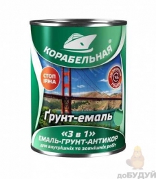 Грунт-эмаль 3 в 1 Корабельная черная матовая 2,8 кг