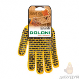 Рукавички DOLONI будівельні жовті (4078)