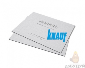 Плита наружная на цементной основе Knauf AQUAPANEL (Кнауф Аквапанель) Outdoor 900х2400х12,5 мм